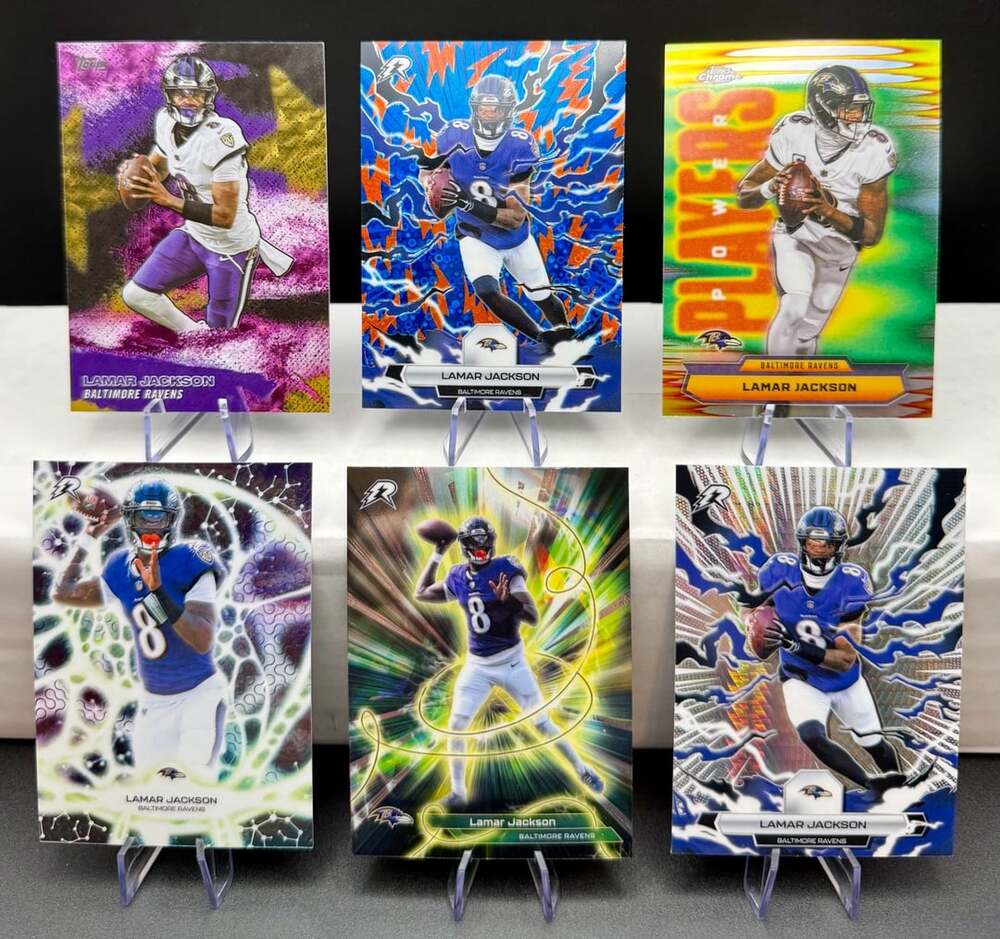 Lamar Jackson Baltimore Ravens 2025 Topps 6 Card Lot Football ResurgenceFlagship